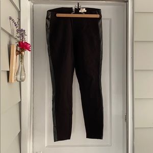 Black w/faux leather sides detail J.Crew size 8